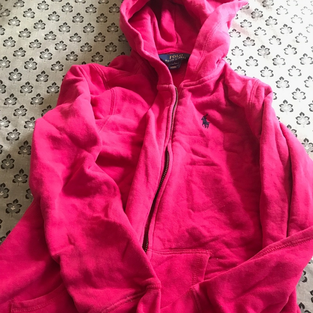 Pink polo hoodie